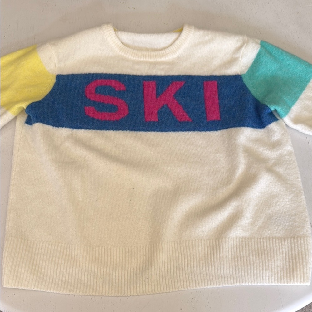Colorful 'SKI' Sweater